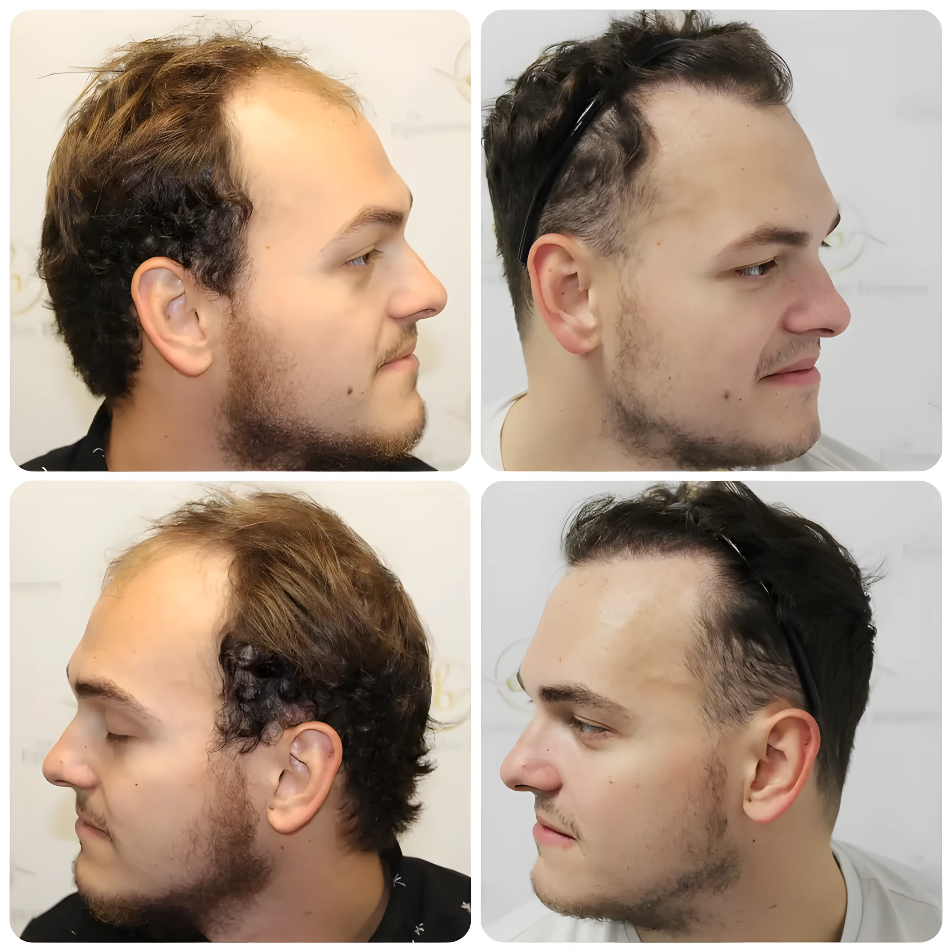 FUE receding hairline — 2,003 grafts / 4,390 hairs